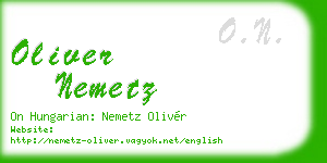 oliver nemetz business card